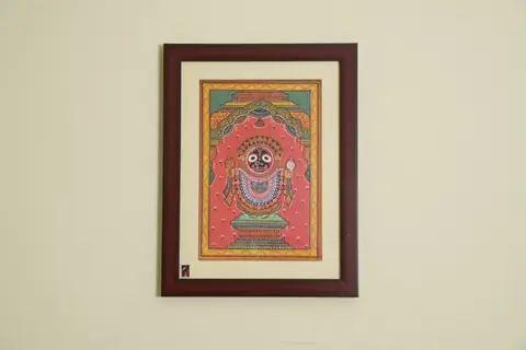 The Jagannath Pattachitra Painting on Tassar Silk