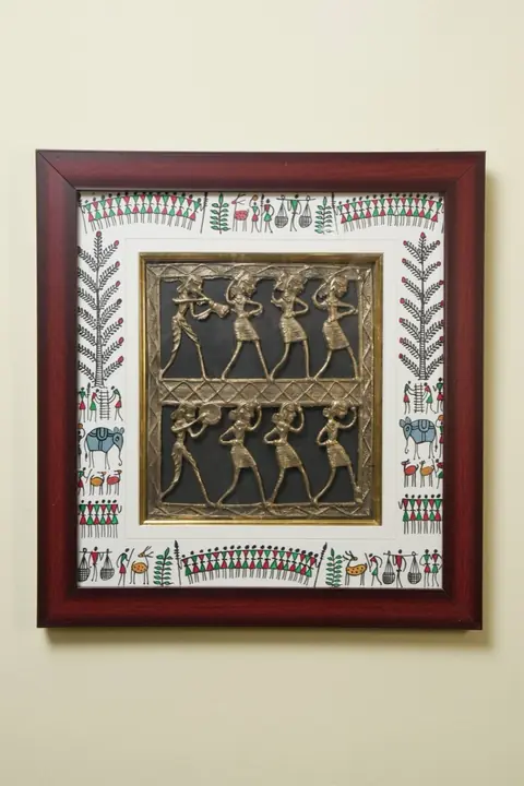 The Tribal Dance Dokra Brass Framed Artwork