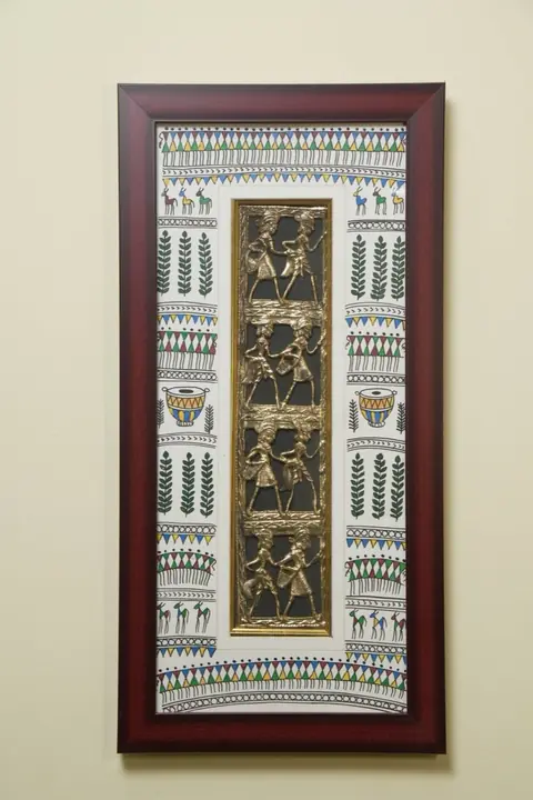 The Rhythm of Celebration Dokra Brass Framed Artwork