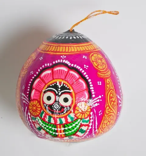 The Jagannath Painted Coconut, Magenta