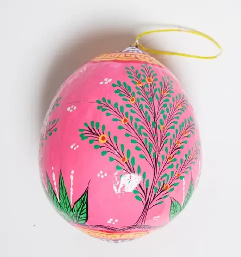 The Pink Blossom Tree Painted Coconut