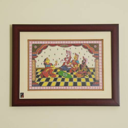 The Offering to Jagannath Pattachitra Painting on Tassar Silk
