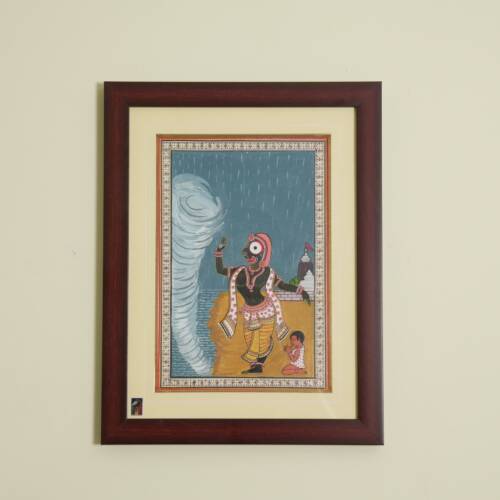The Divine Protector Jagannath Pattachitra Painting on Tassar Silk