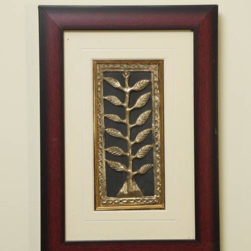 Tree of Life Dokra Brass Framed Artwork