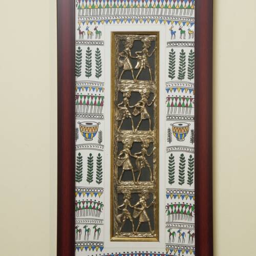 The Rhythm of Celebration Dokra Brass Framed Artwork