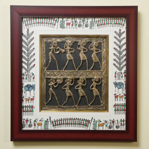 The Tribal Dance Dokra Brass Framed Artwork