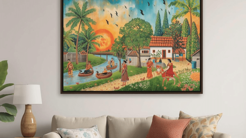 Pattachitra wall art placement tips