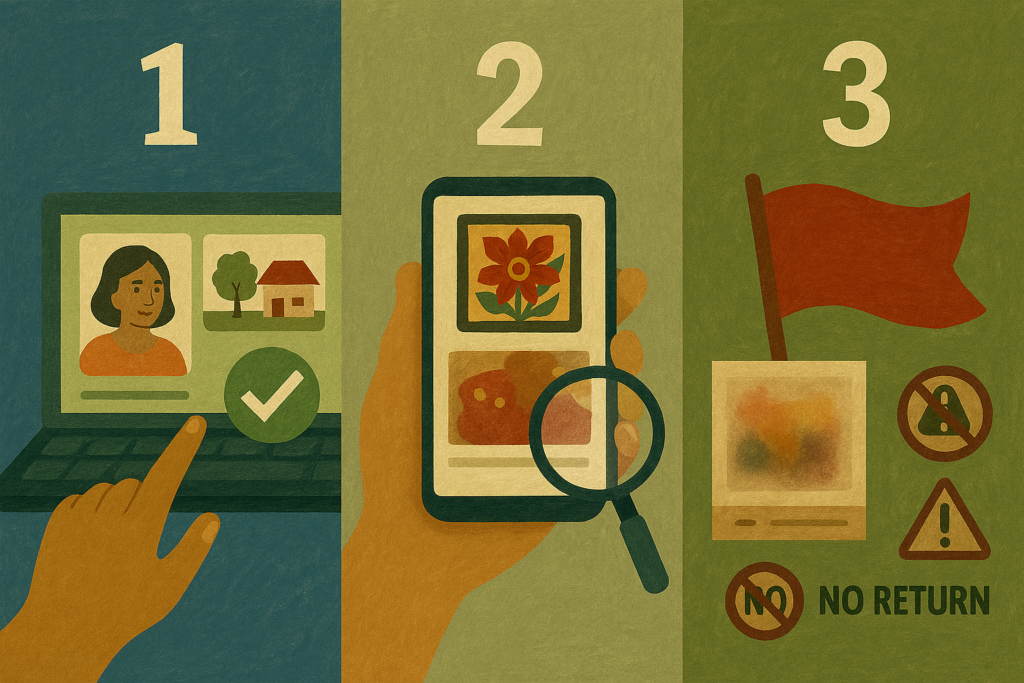 Verification of authentic modern art - Abriella Pattachitra Painting